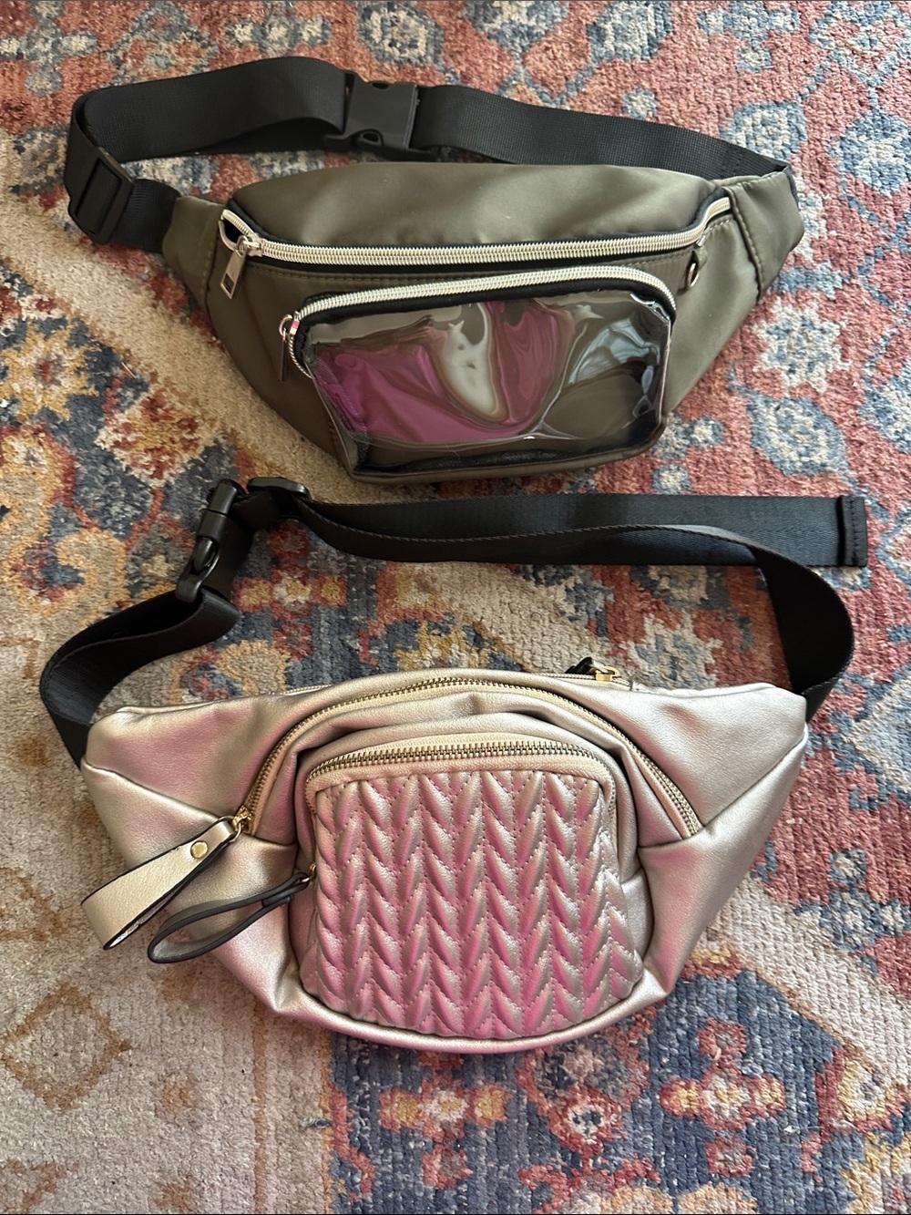 Two belt bags